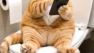 gato no banheiro