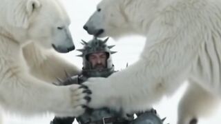 Attack: 4 Polar Bears vs. Spiked Steel Armor 🐻‍❄️⚔️