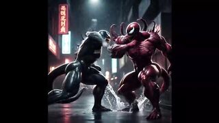 #female massive músculo curvy na versão feminina do Venom vs carnificina female massive músculo curvy