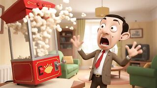 Bean’s Popcorn Explosion! 🍿😂 | Funny 3D Cartoon Comedy