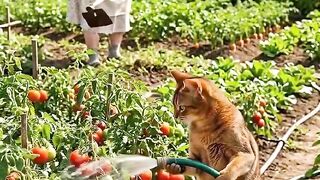 molhando tomates 🍅