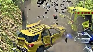 Ultimate Destruction: Emergency Vehicles Crushed! 🚑🚓