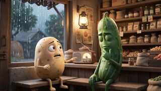Potato & Cucumber Flood Adventure 🌧️🥔🥒 | Funny & Heartwarming Animated Story