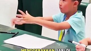*Chinese Kids Solve Math In Seconds With "Air Abacus"*
