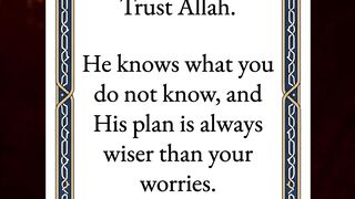 Allah Par Bharosa Rakho | Best Islamic Status | Overthinking Solution in Islam