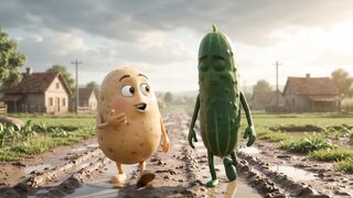 Potato & Cucumber Flood Adventure 🌧️🥔🥒 | Funny & Heartwarming Animated Story 4