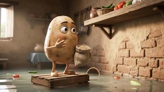 Potato & Cucumber Flood Adventure 🌧️🥔🥒 | Funny & Heartwarming Animated Story 6