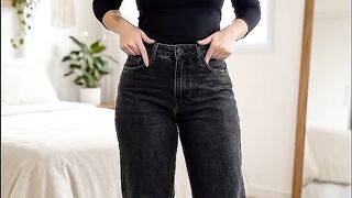 Calça Jeans Wide Leg Feminina Cintura Alta Pantalona 100% Algodão Moda Casual Elegante do 34 ao 46 Trend