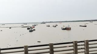 Crossing the Mighty Meghna River by Bridge | Beautiful Bangladesh