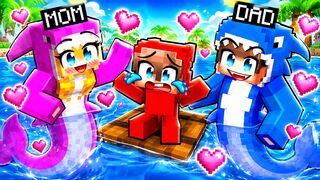 “Adopted by a SHARK FAMILY In Minecraft” 🦈
