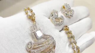 Royal Diamond Jewelry Set – Luxurious Bridal Necklace & Earrings (Limited Edition