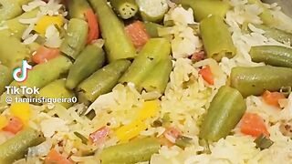 arroz com quiabo