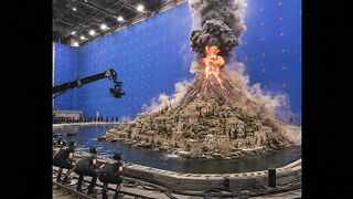 Volcano_miniature_eruption_on_so / behind the scene exploing