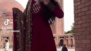 Beautiful Red Long Frock Design