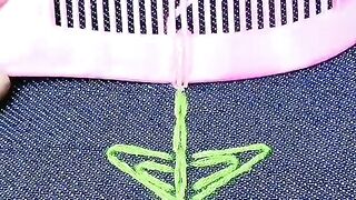 Geniuses use a comb for embroidery! (Mind-Blowing Hack) 🧠🪡 #shorts