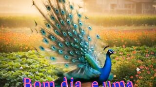 Ave  linda  dando  saudação de  bom dia