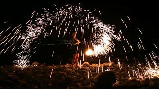 Fireball effects of rotating a fireball quickly