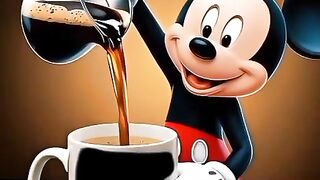 Tomando café da manhã com o Mickey
