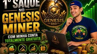 💸 RECEBI MEU 1º SAQUE! Minerando de Graça no Genesis Miner