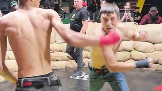 Very fast punches in a bare knuckle fight on KlanFC