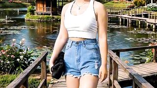 Celana jeans pendek wanita