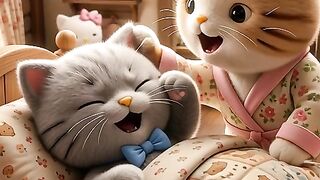 Hello Kitty Waking up Kitties - Ai Cartoon Story Part 1