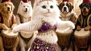 ✨ The Dancing Cat Princess 🐱💜 | AI Fantasy
