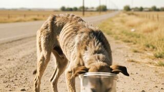 This Dog Couldn’t Eat Because a Plastic Container Was Stuck on His Head… 😢 One Man Risked Getting Scratched to Save Him ❤️