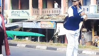 Students Walking in the Middle of the Road! So Cool 🔥