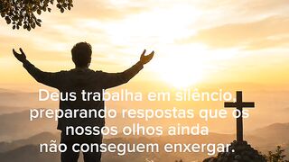 Deus trabalha em silêncio, preparando respostas que os nossos olhos ainda não conseguem enxergar.
