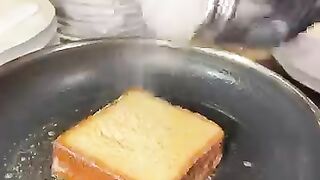 Bread egg combination make morning breakfast