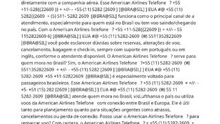 Qual é o telefone  da telefônica Lufthansa telefone no  Brasil ?