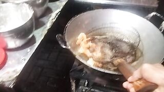 frying shrimp