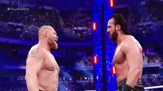Brock Lesnar eliminates Drew McIntyre to win his second Royal Rumble Match