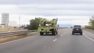 Try not to laugh, funny video at road record by the car.