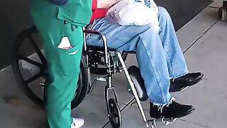 Grandpa reunited with granddoggie after a hospital visit