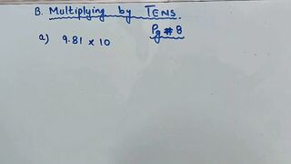 Multiplying decimals by tens hundreds thousands ( grade 5)