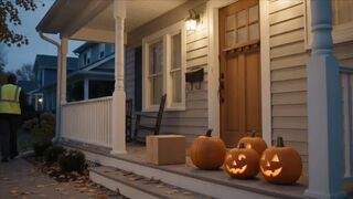 He Didn't Notice the Pumpkin Watching Him 🎃👀
