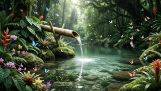 Tropical Paradise Lake 🌿🦋 | Relaxing Nature & Ambient Music