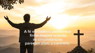 A fé verdadeira permanece firme mesmo quando as circunstâncias parecem dizer o contrário.