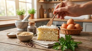 Bolo Fit de Coco Sem Açúcar e Sem Glúten