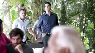 BOMBSHELL! FÉLIX EXPOSES ALINE, AND CÉSAR THREATENS THE VILLAINESS WITH A KNIFE.