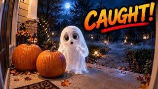 My Doorbell Camera Caught a Ghost Delivering THIS... 👻🎃