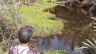 One precise throw caught a snakehead fish