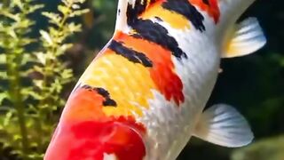 Beautiful 3-color koi fish