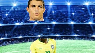 Guess The Footballer Face Challenge | Neymar, Messi, Ronaldo, Mbappe #shorts