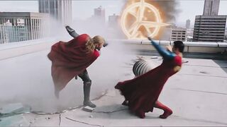 Thor and Superman Fight