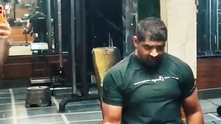 “Biceps Day 💪🔥 No Excuses!”