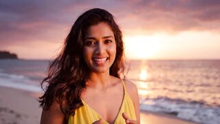 Beautiful Woman Enjoying the Sunset