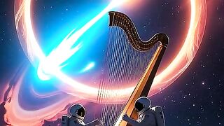 Two astronut playing music in the moon